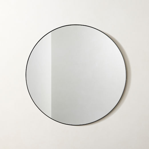 Infinity Black Round Wall Mirror 24"