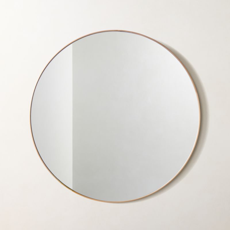 View Infinity Brass Round Wall Mirror 24" details