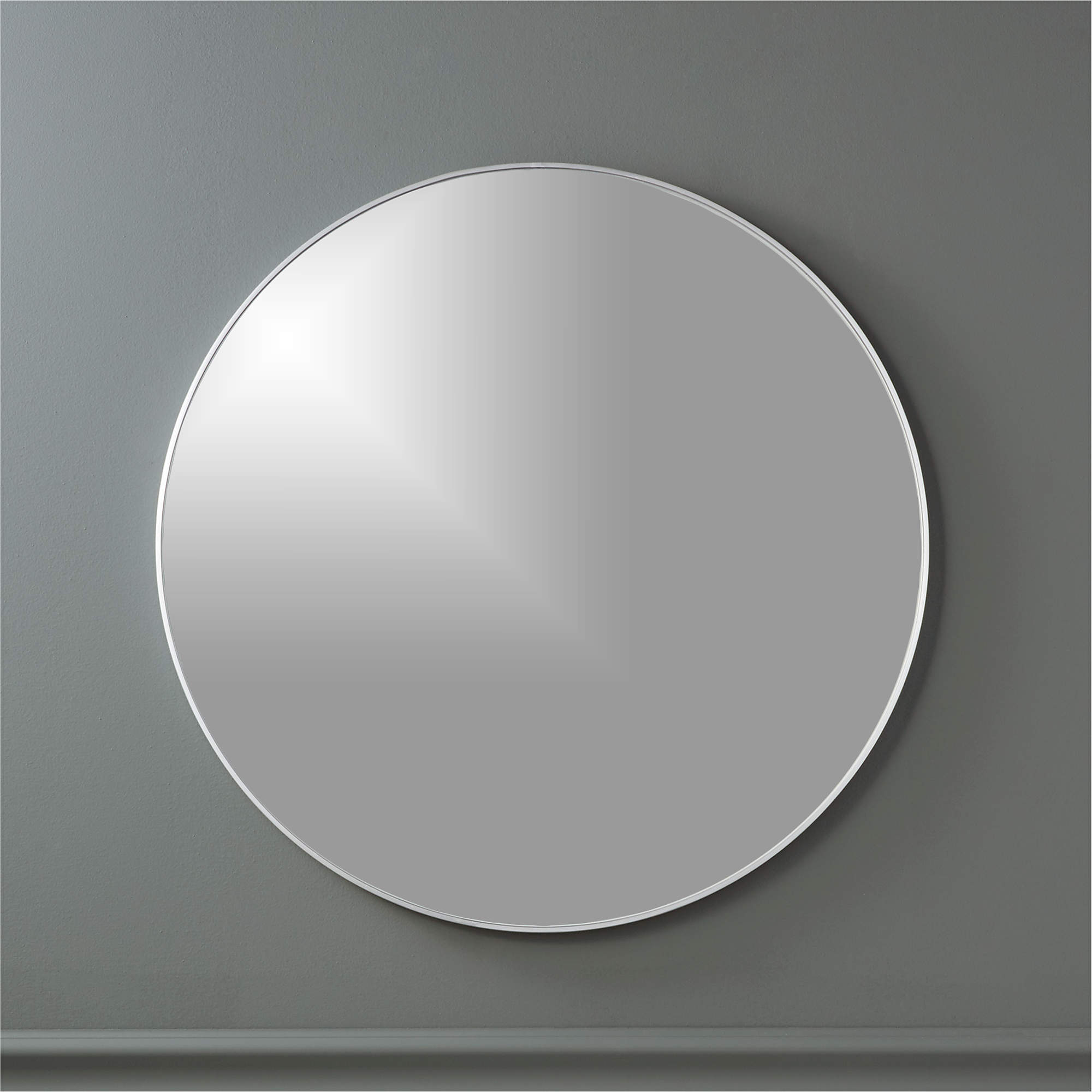 Infinity Silver Round Wall Mirror 24" + Reviews CB2 Canada