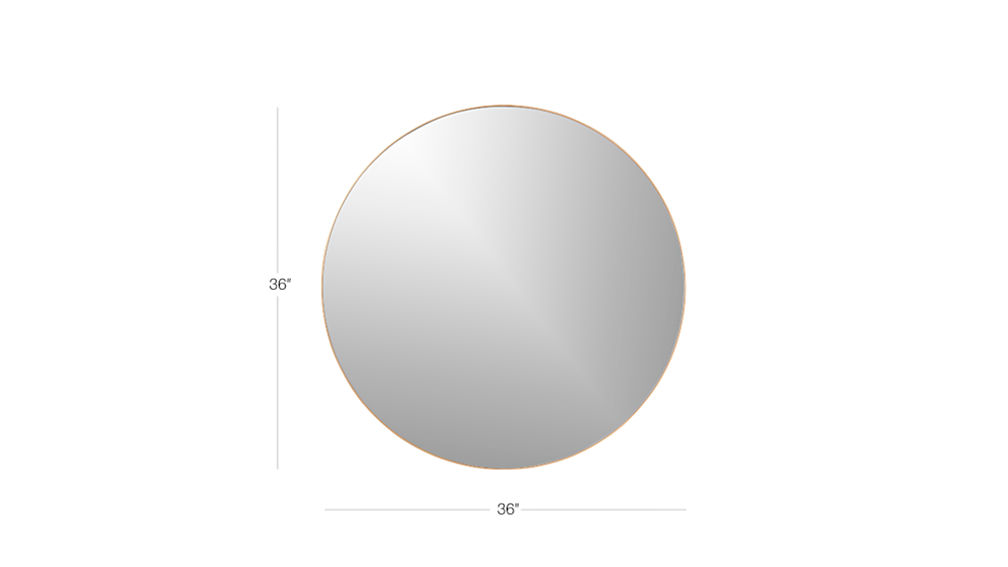 infinity 36" round brass wall mirror + Reviews CB2