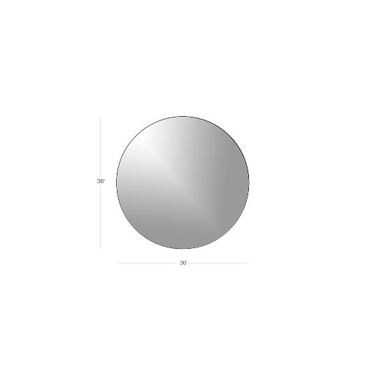 Infinity Black Round Wall Mirror 36"