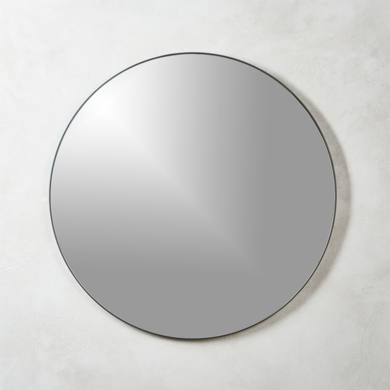 round black mirror 80cms