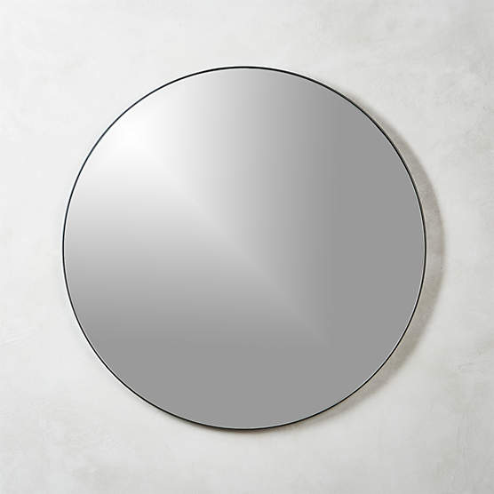 Infinity Black Round Wall Mirror 36"