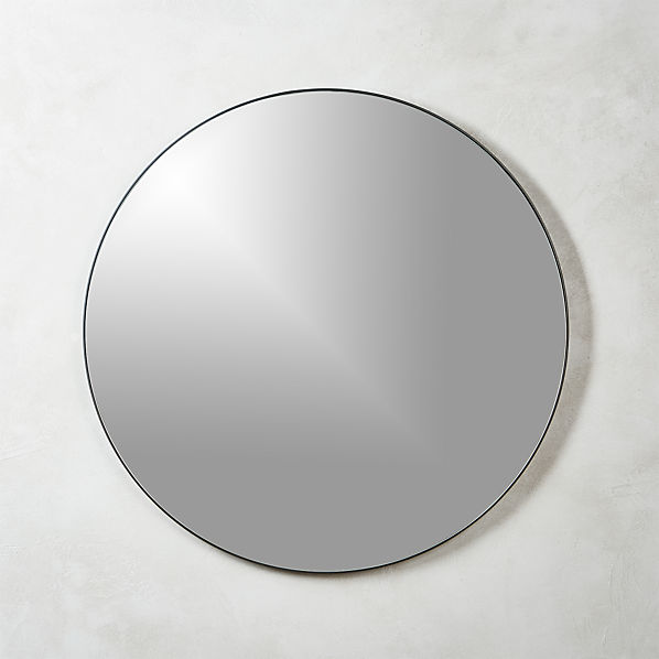 Infinity Black Round Wall Mirror 36 Reviews Cb2