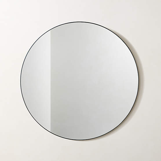 Infinity Black Round Wall Mirror 36"