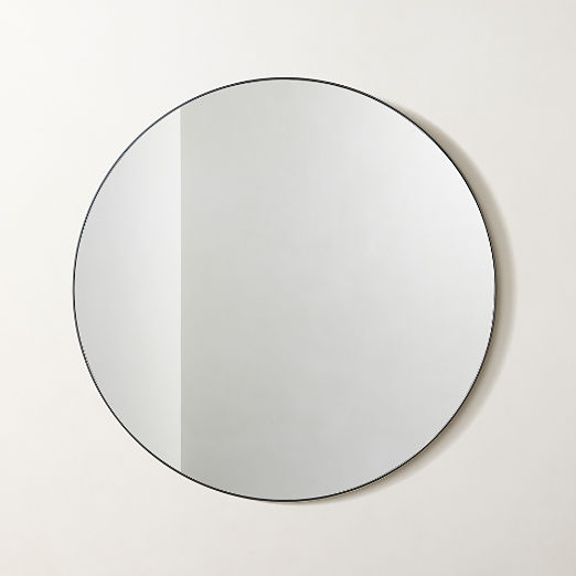 Infinity Black Round Wall Mirror 36"