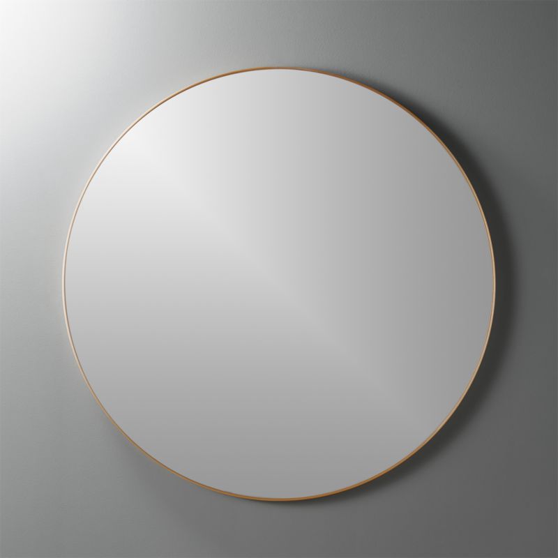 Brass Mirrors Cb2 Infinity 36 Round Brass Wall Mirror