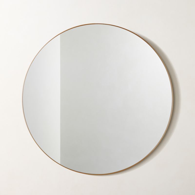 View Infinity Brass Round Wall Mirror 36" details