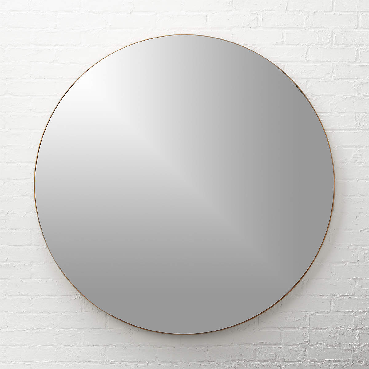 Infinity Brass Round Wall Mirror 48" + Reviews CB2 Canada