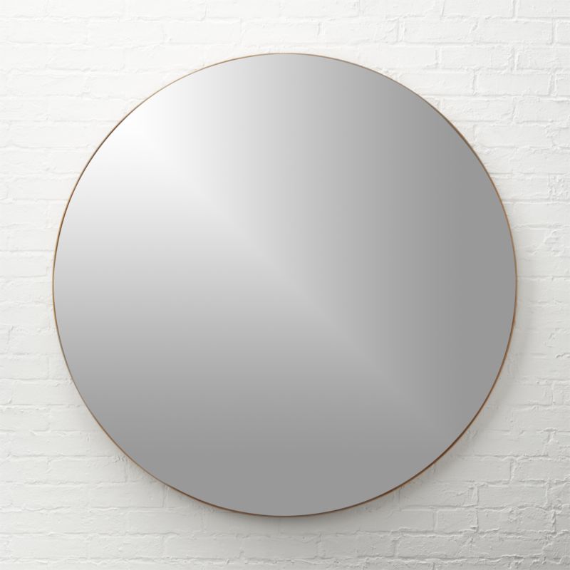 Brass Mirrors Cb2 Infinity Brass Round Wall Mirror 48