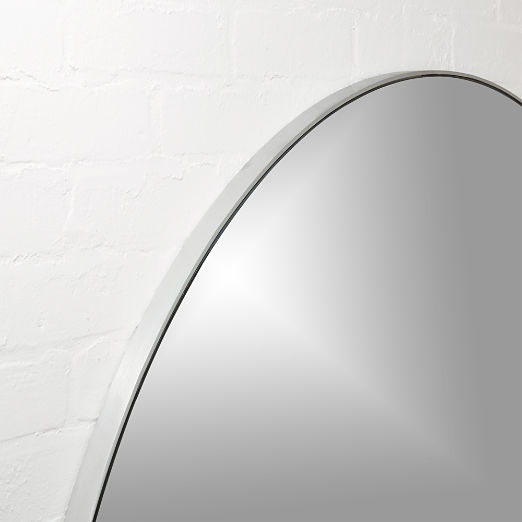 Infinity Silver Round Wall Mirror 48"