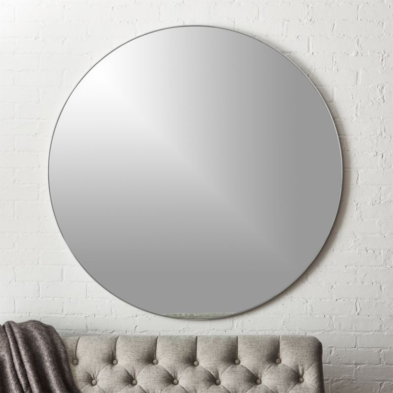 Infinity Silver Round Wall Mirror 48 + Reviews | CB2