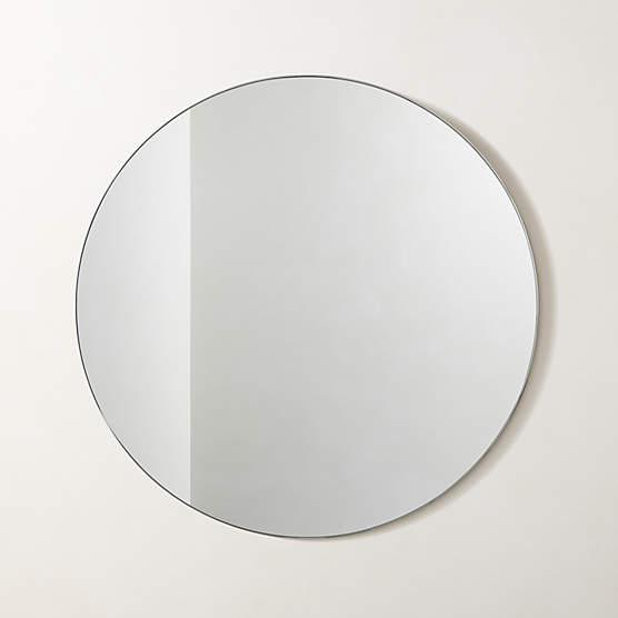 Infinity Silver Round Wall Mirror 48"