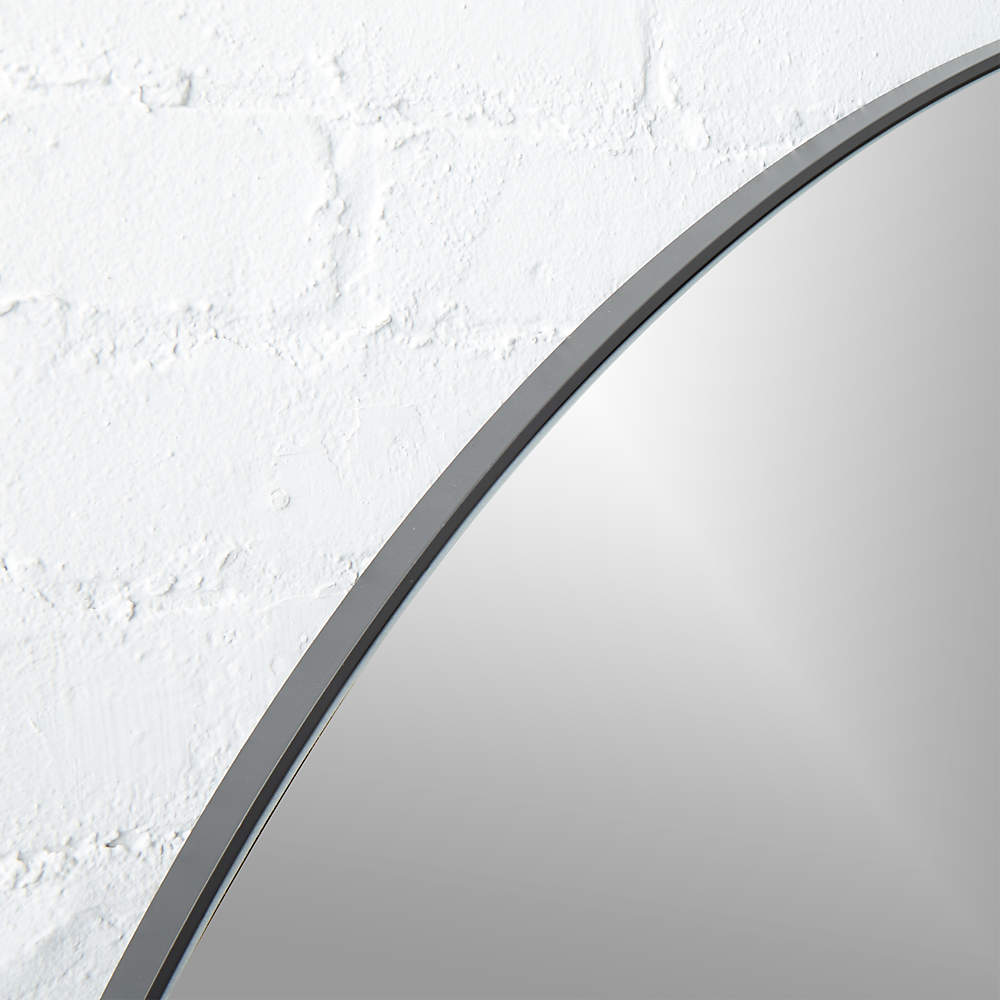 Infinity Black Round Wall Mirror 36 + Reviews | CB2