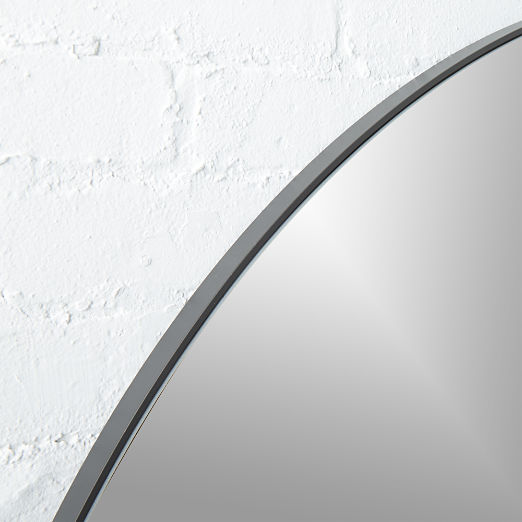 Infinity Black Round Wall Mirror 48"