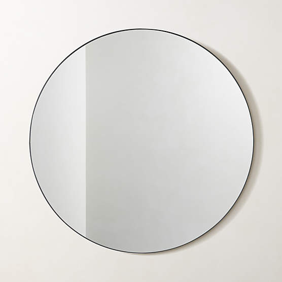 Infinity Black Round Wall Mirror 48"