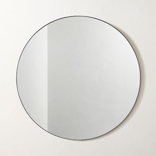 Infinity Black Round Wall Mirror 48"