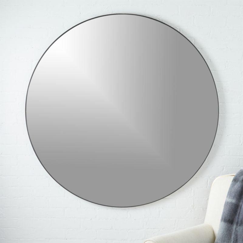 Infinity Black Round Wall Mirror 48, What Size Round Mirror For 48 Inch Console Table