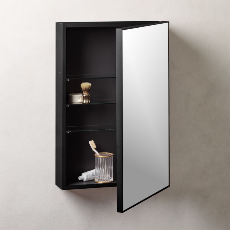 Infinity Black Medicine Cabinet 18"x27" - image 3 of 7