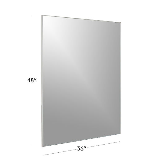 Infinity Rectangular Silver Wall Mirror 36"x48"