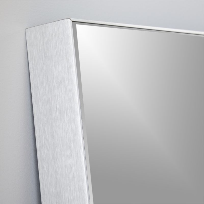 Infinity Modern Silver Full-Length Floor Mirror 48"x76" + Reviews | CB2
