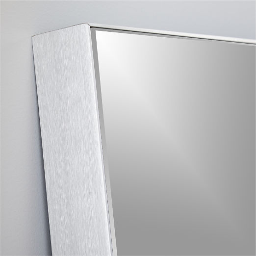 Infinity Modern Silver Full-Length Floor Mirror 48"x76"