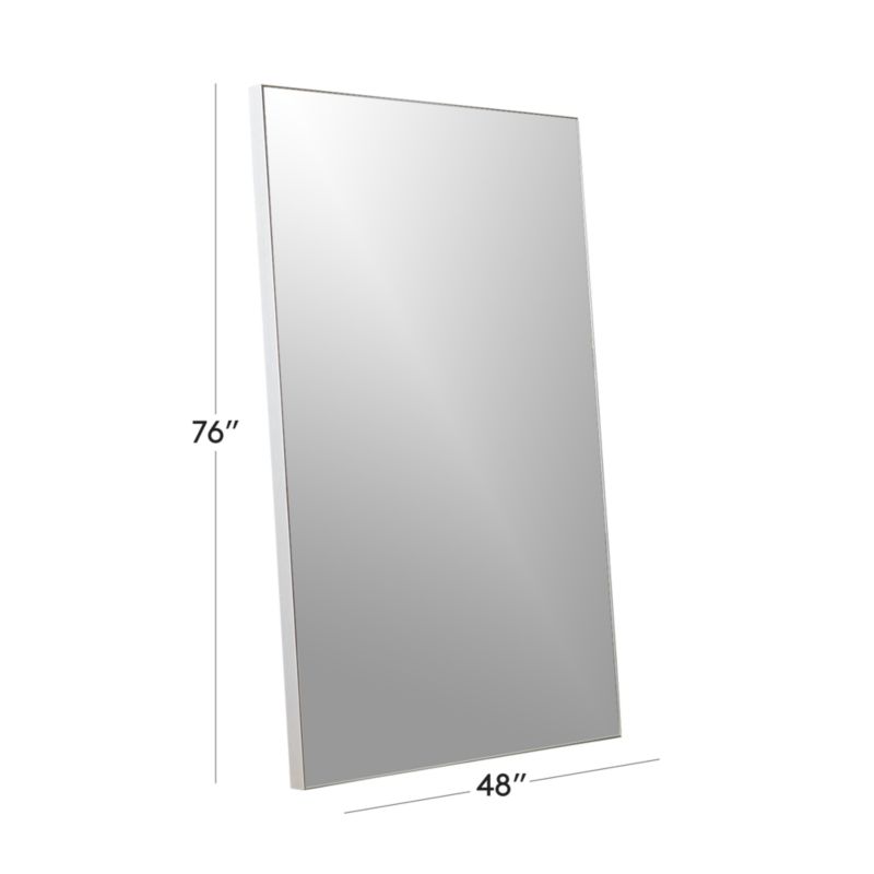 View Infinity Modern Silver Full-Length Floor Mirror 48"x76" - image 3 of 6