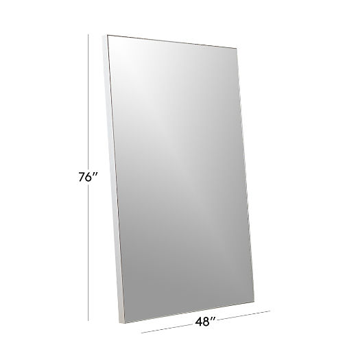 Infinity Modern Silver Full-Length Floor Mirror 48"x76"