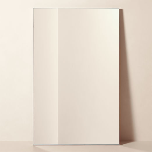 Infinity Modern Silver Full-Length Floor Mirror 48"x76"