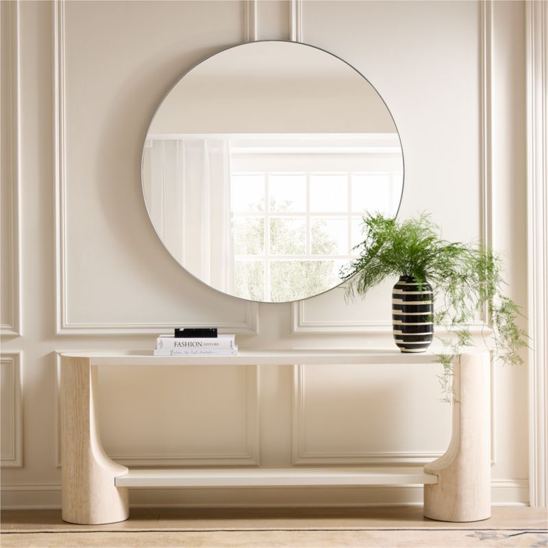 Infinity Silver Round Wall Mirror 48" - image 2 of 12