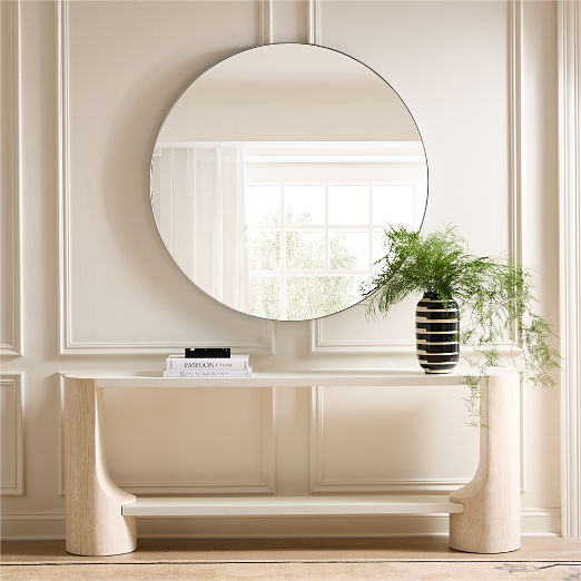 Infinity Silver Round Wall Mirror 48"