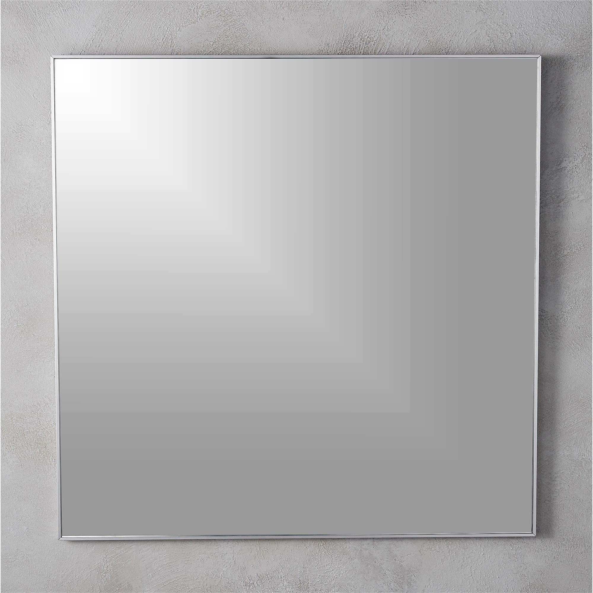 Infinity Silver Square Wall Mirror 31"x31" + Reviews CB2