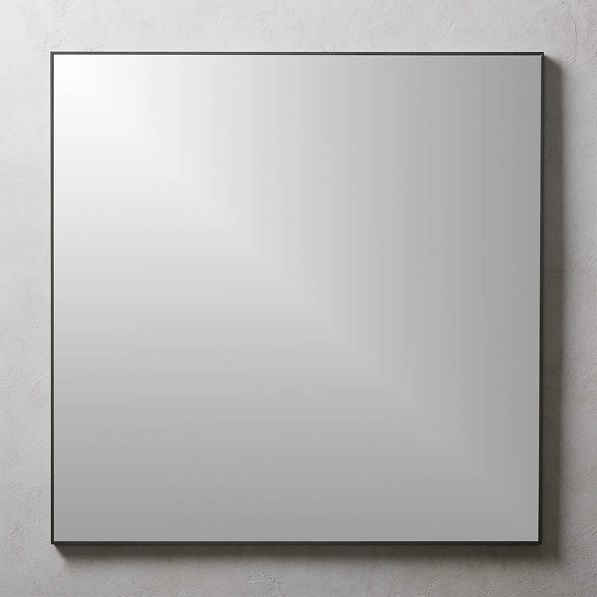 Infinity Black Square Wall Mirror 31"x31" + Reviews | CB2