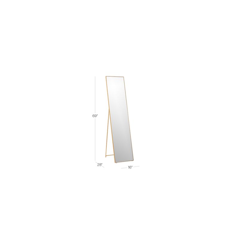 View Infinity Standing Brass Floor Length Mirror 16"x69" - image 3 of 5