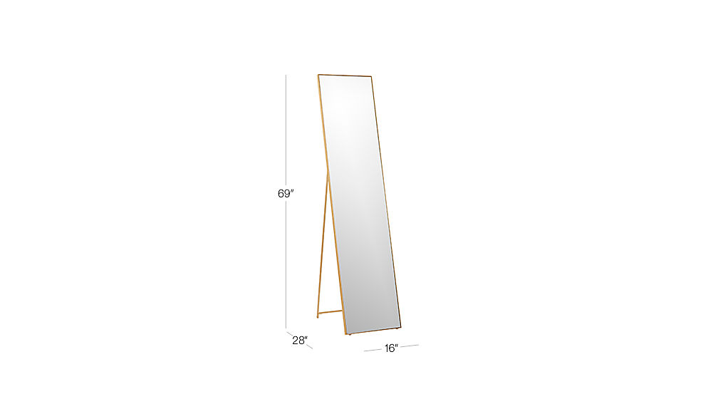 Infinity Brass 16"x69" Standing Mirror + Reviews CB2