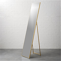 Infinity Standing Brass Floor Length Mirror 16"x69"