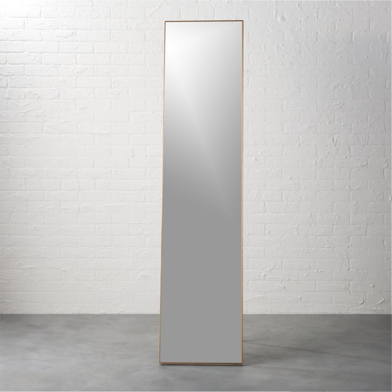 Infinity Standing Brass Floor Length Mirror 16"x69" - image 3 of 5