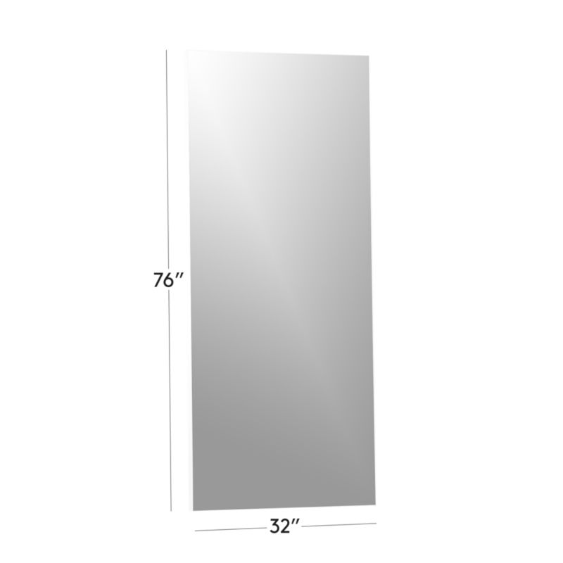 View Infinity Modern White Full-Length Floor Mirror 32"x76" - image 2 of 4