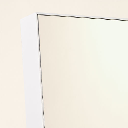 Infinity Modern White Full-Length Floor Mirror 32"x76"