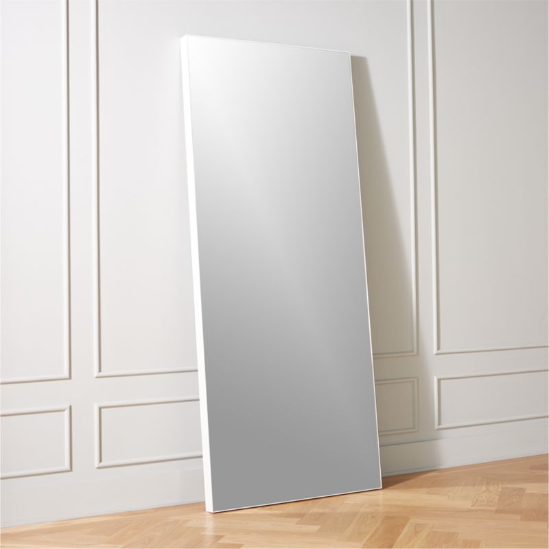 Infinity Modern White Full-Length Floor Mirror 32"x76" - image 2 of 4