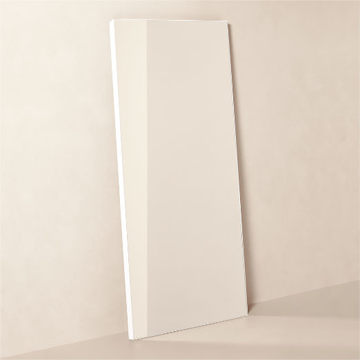 Infinity Modern White Full-Length Floor Mirror 32"x76"