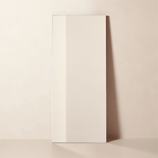 Infinity Modern White Full-Length Floor Mirror 32"x76"