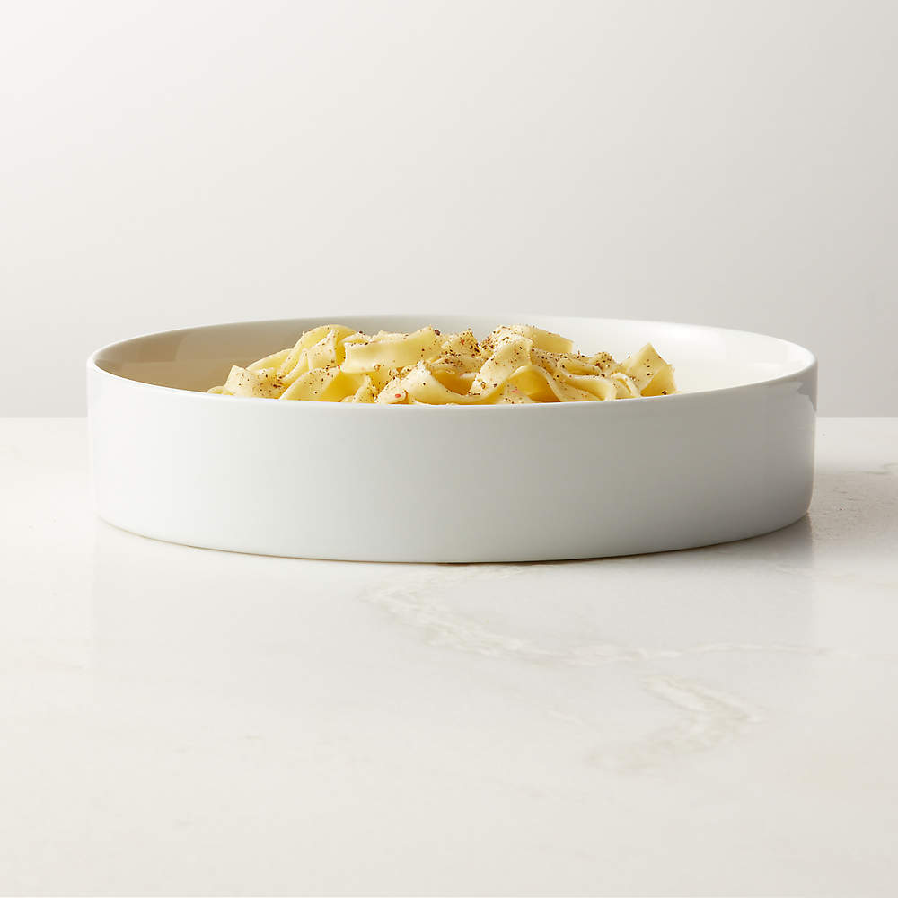Drift Modern White Pasta Bowl + Reviews
