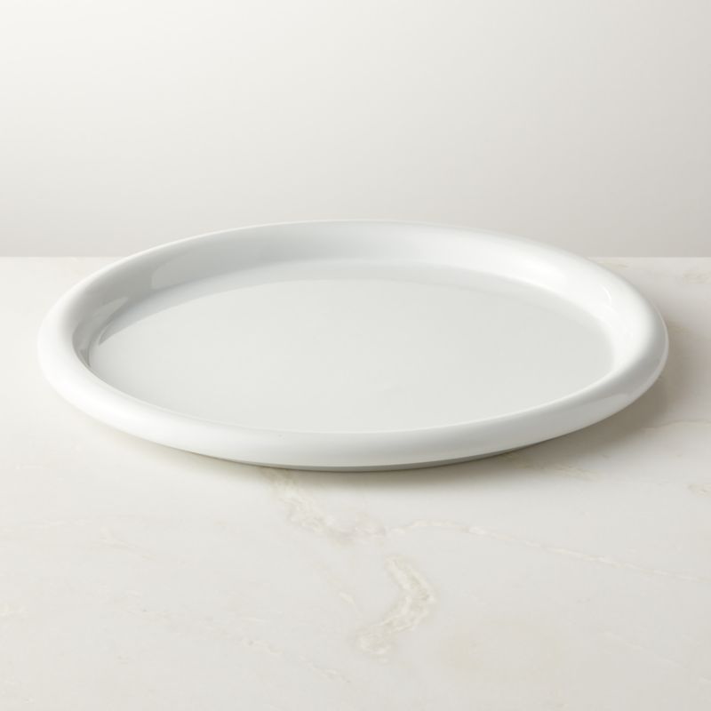 View Inge White Round Pizza Serving Platter by Gianfranco Frattini details