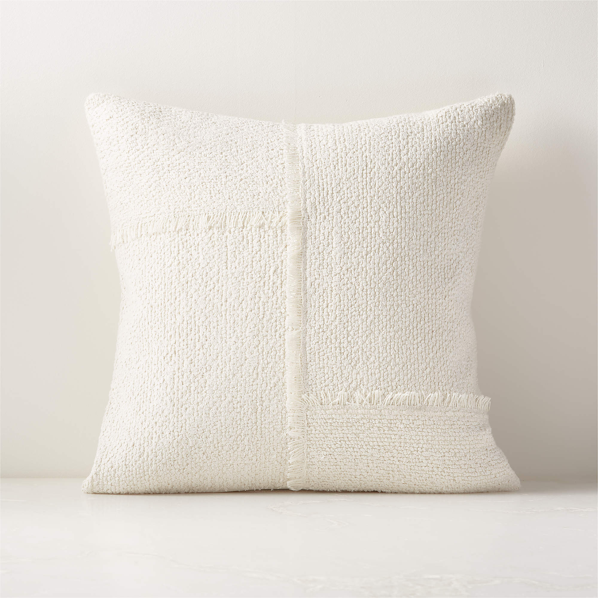 20" Intersect Ivory Boucle Throw Pillow CB2 Canada