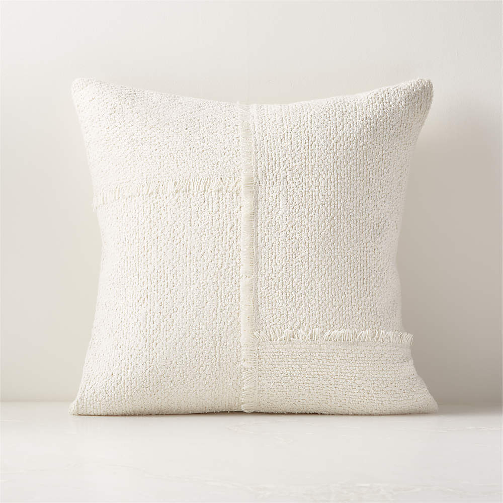 Intersect White Boucle Modern Throw Pillow with Feather-Down Insert 20 +  Reviews