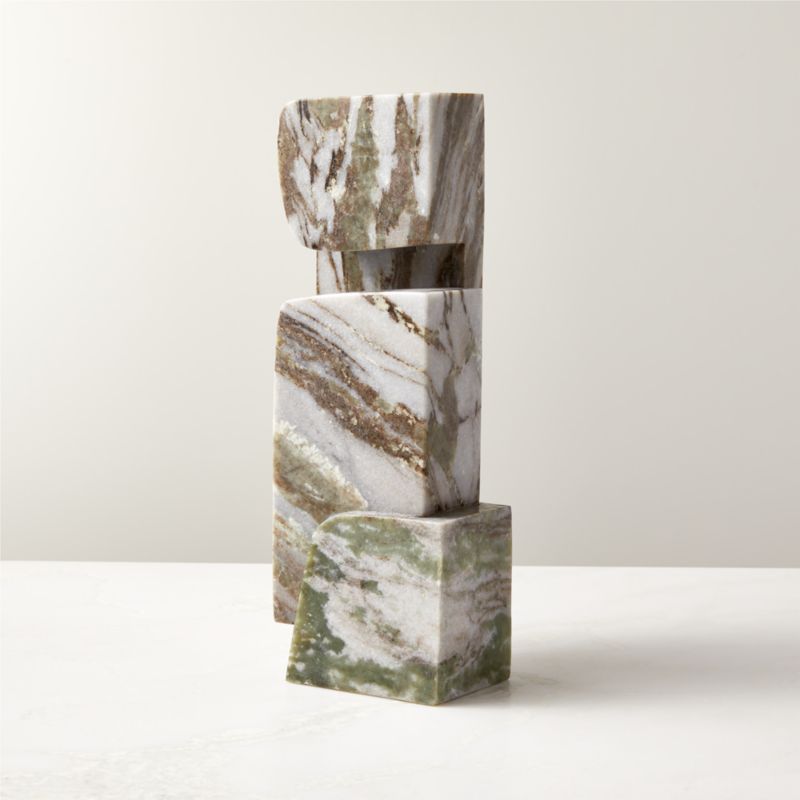 Ionic Beige Marble Sculpture - image 0 of 8