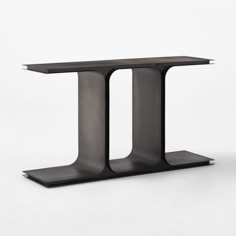 Ipsilon 53" Black Metal Console Table - image 8 of 11