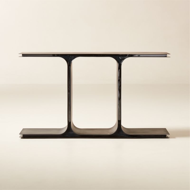 Ipsilon 53" Black Metal Console Table - image 0 of 11