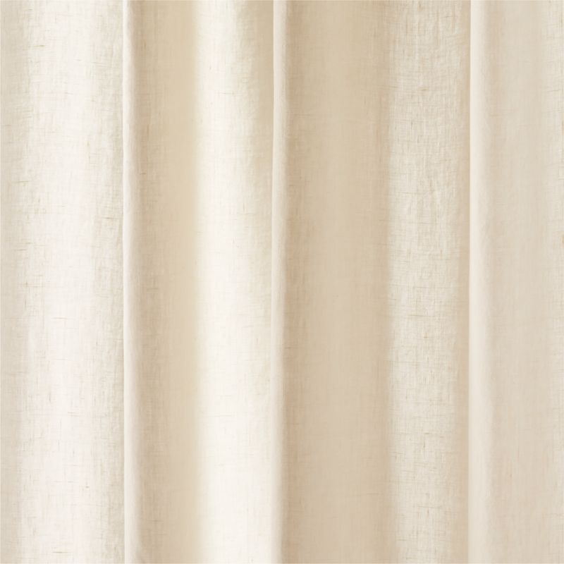 Ira Ivory Solid Linen Shower Curtain 72" - image 1 of 3